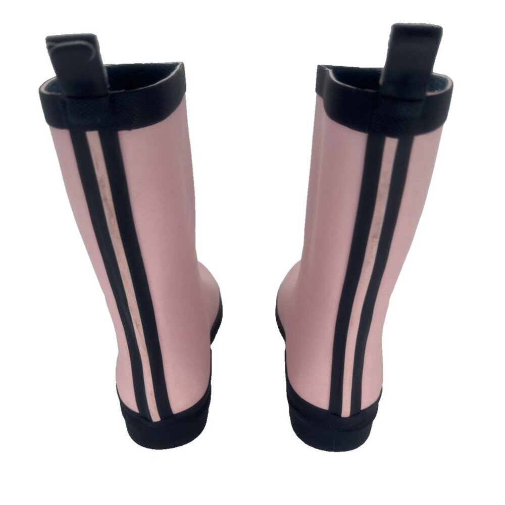 Hatley Classic Kids Rain Boots Pink Matte Navy Size 3 Toddler $25 rubber boot - Picture 3 of 12